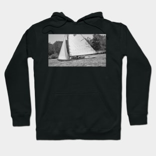 Family in sailing boat on the Norfolk Broads Hoodie